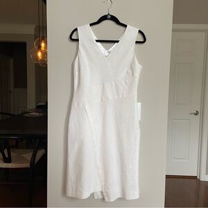 White House Black Market White Sleeveless Midi Dress Final sale